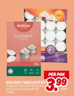 Dekamarkt Bolsius theelichten aanbieding