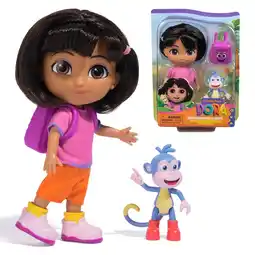 Intertoys Dora pop met Rugzak en Boots figuur - 15 cm aanbieding