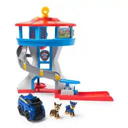 Intertoys PAW Patrol speelfigurenset uitkijktoren met 2 Chase-figuren en auto aanbieding
