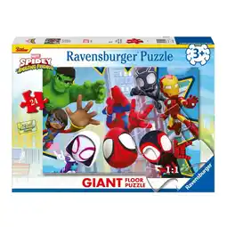 Intertoys Ravensburger vloerpuzzel Marvel Spidey and his Amazing Friends aanbieding