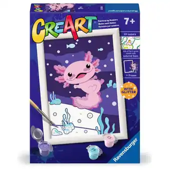 Intertoys Ravensburger CreArt Schilderen op nummer axolotl aanbieding