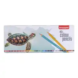 Intertoys Bruynzeel kleurpotloden schildpad in blik - 45 stuks aanbieding