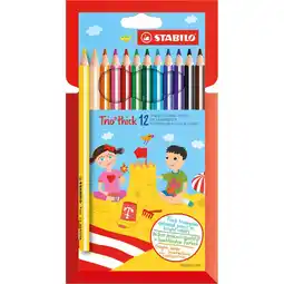 Intertoys STABILO Trio kleurpotloden etui - 12 kleuren aanbieding