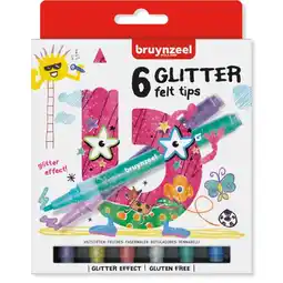Intertoys Bruynzeel glitter stiften - 6 stuks aanbieding