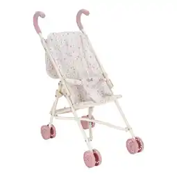 Intertoys Little Dutch witte poppenbuggy met bloemen- en vlinderpatroon aanbieding