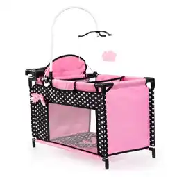 Intertoys Poppenbed multifunctioneel - zwart/roze aanbieding