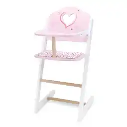 Intertoys Houten poppenstoel met hartmotief - wit/paars aanbieding