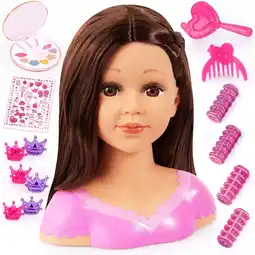 Intertoys Topmodel Charlene styling hoofd met bruin haar aanbieding