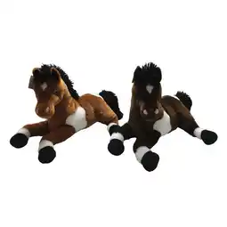 Intertoys Liggende knuffel paard - 45 cm aanbieding