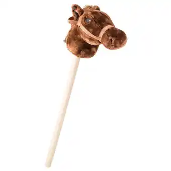 Intertoys Stokpaard met geluid - bruin/beige aanbieding