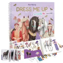 Intertoys Miss Melody stickerboek Dress Me Up Around The World aanbieding
