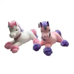 Intertoys Liggende knuffel eenhoorn - 45 cm aanbieding