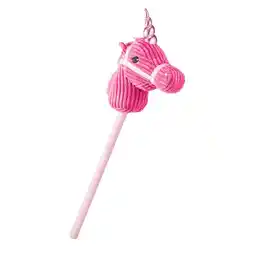 Intertoys Stokpaard met geluid - roze/lichtroze aanbieding
