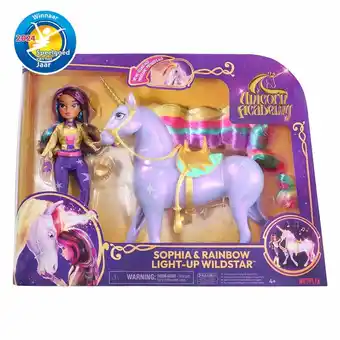 Intertoys Unicorn Academy Sophia & Rainbow Light-up Wildstar speelset met licht en geluid aanbieding