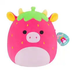 Intertoys Squishmallows Cleary de roze aardbei koeknuffel - 30 cm aanbieding