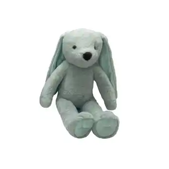 Intertoys Pluchen konijn knuffel - 35 cm - mint aanbieding