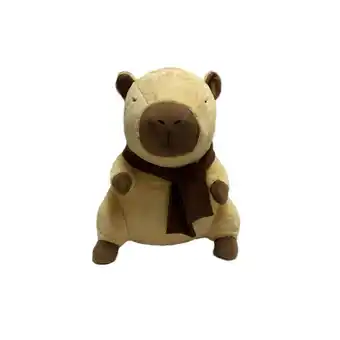 Intertoys Pluchen knuffel capybara met sjaal - 55 cm aanbieding