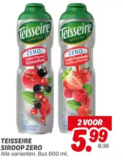 Dekamarkt Teisseire siroop zero aanbieding