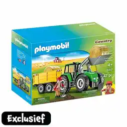 Intertoys PLAYMOBIL Country tractor met trailer 9317 aanbieding