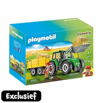 Intertoys PLAYMOBIL Country tractor met trailer 9317 aanbieding