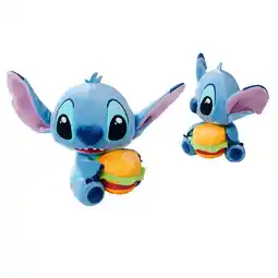Intertoys Disney Stitch knuffel met hamburger pluche - 25 cm aanbieding