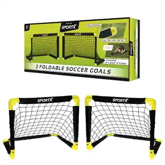 Intertoys SportX voetbaldoel - 2 stuks - 55 x 44 x 44 cm aanbieding