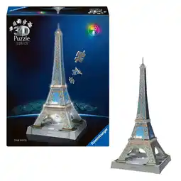Intertoys Ravensburger Iconics 3D puzzel Eiffeltoren met licht - 216 stukjes aanbieding