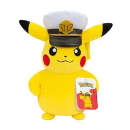 Intertoys Pokémon pluchen knuffel kapitein Pikachu - 20 cm aanbieding