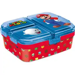 Intertoys Mario Bros. lunchbox met vakken aanbieding