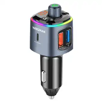 ANWB Wegman Bluetooth FM Transmitter Carkit USB C Zwart aanbieding