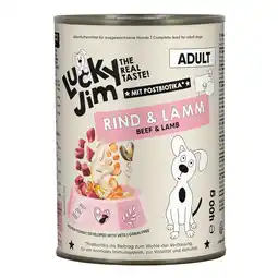 Zooplus Voordeelpakket: 24x400g Lucky Jim Adult Rundvlees & Lam natvoer voor honden aanbieding