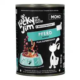 Zooplus Voordeelpakket: 24x400g Lucky Jim Mono Horse natvoer voor honden aanbieding