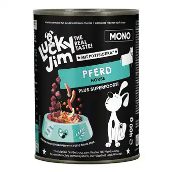 Zooplus Voordeelpakket: 24x400g Lucky Jim Mono Horse natvoer voor honden aanbieding