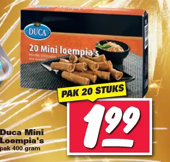 Nettorama Duca Mini Loempia's 400 gram aanbieding