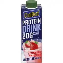 Albert Heijn CoolBest Protein drink strawberry aanbieding