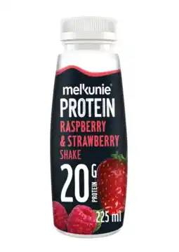 Albert Heijn Melkunie Protein aardbei & framboos shake aanbieding