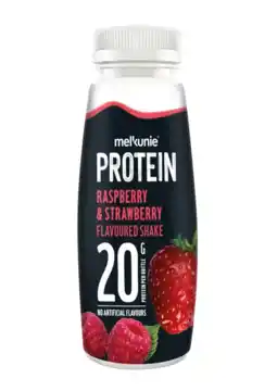 Albert Heijn Melkunie Protein aardbei & framboos shake aanbieding