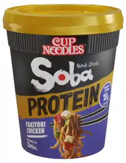 Albert Heijn Nissin Soba cup noodle protein yakitori chicken aanbieding