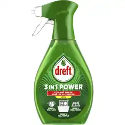 Albert Heijn Dreft 3in1 power spray citroen aanbieding