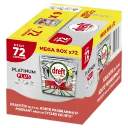 Albert Heijn Dreft Platinum plus vaatwastabletten 6-pack aanbieding