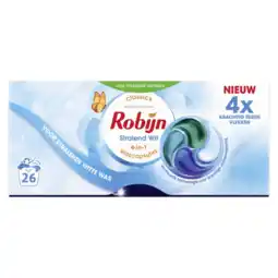 Albert Heijn Robijn Stralend wit 3-in-1 wascapsules aanbieding