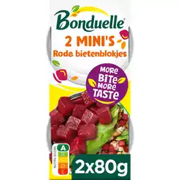 Albert Heijn Bonduelle Rode bietenblokjes 2 mini's aanbieding