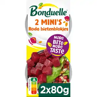 Albert Heijn Bonduelle Rode bietenblokjes 2 mini's aanbieding