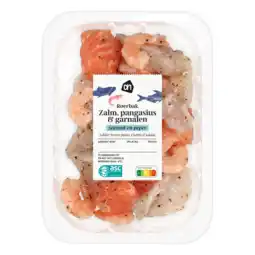 Albert Heijn AH Roerbak zalm pangasius garnalen zeezout aanbieding