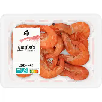 Albert Heijn AH Gamba's gekookt & ongepeld aanbieding