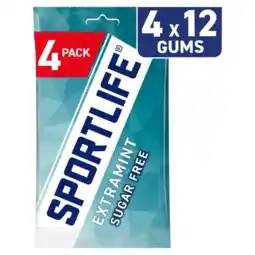 Albert Heijn Sportlife Extramint sugar free gums 4-pack aanbieding