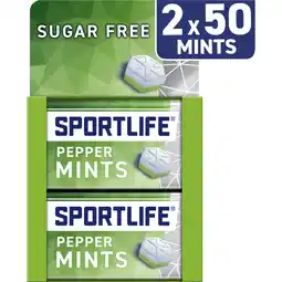 Albert Heijn Sportlife Peppermint sugar free mints 2-pack aanbieding