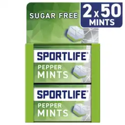 Albert Heijn Sportlife Peppermint sugar free mints 2-pack aanbieding