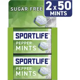 Albert Heijn Sportlife Peppermint sugar free mints 2-pack aanbieding