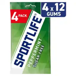 Albert Heijn Sportlife Peppermint sugar free gums 4-pack aanbieding